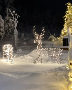 Udendørs dekoration LED MAHLATTI Rensdyr 128 cm Sort