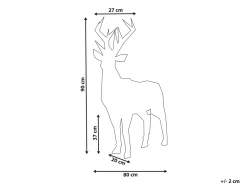Udendørs dekoration LED POLARIS Rensdyr 90 cm Multifarvet