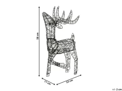 Udendørs dekoration LED RAVSJON Rensdyr 58 cm Sort