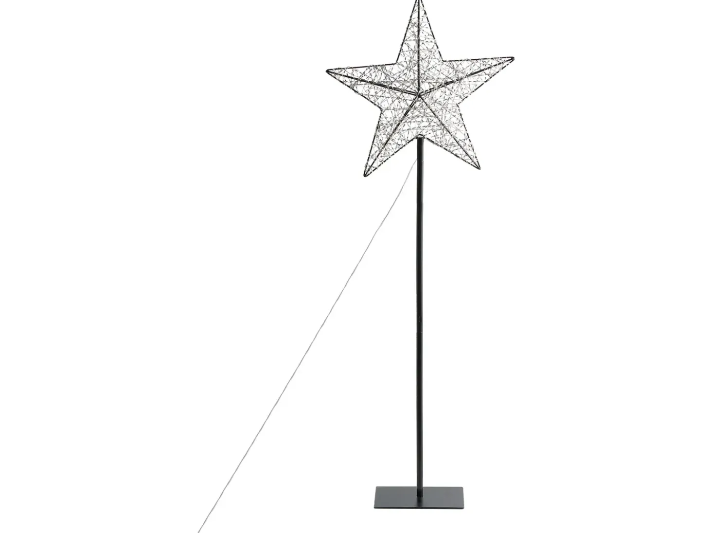 Udendørs dekoration LED SANNAN Stjerne 110 cm Sort