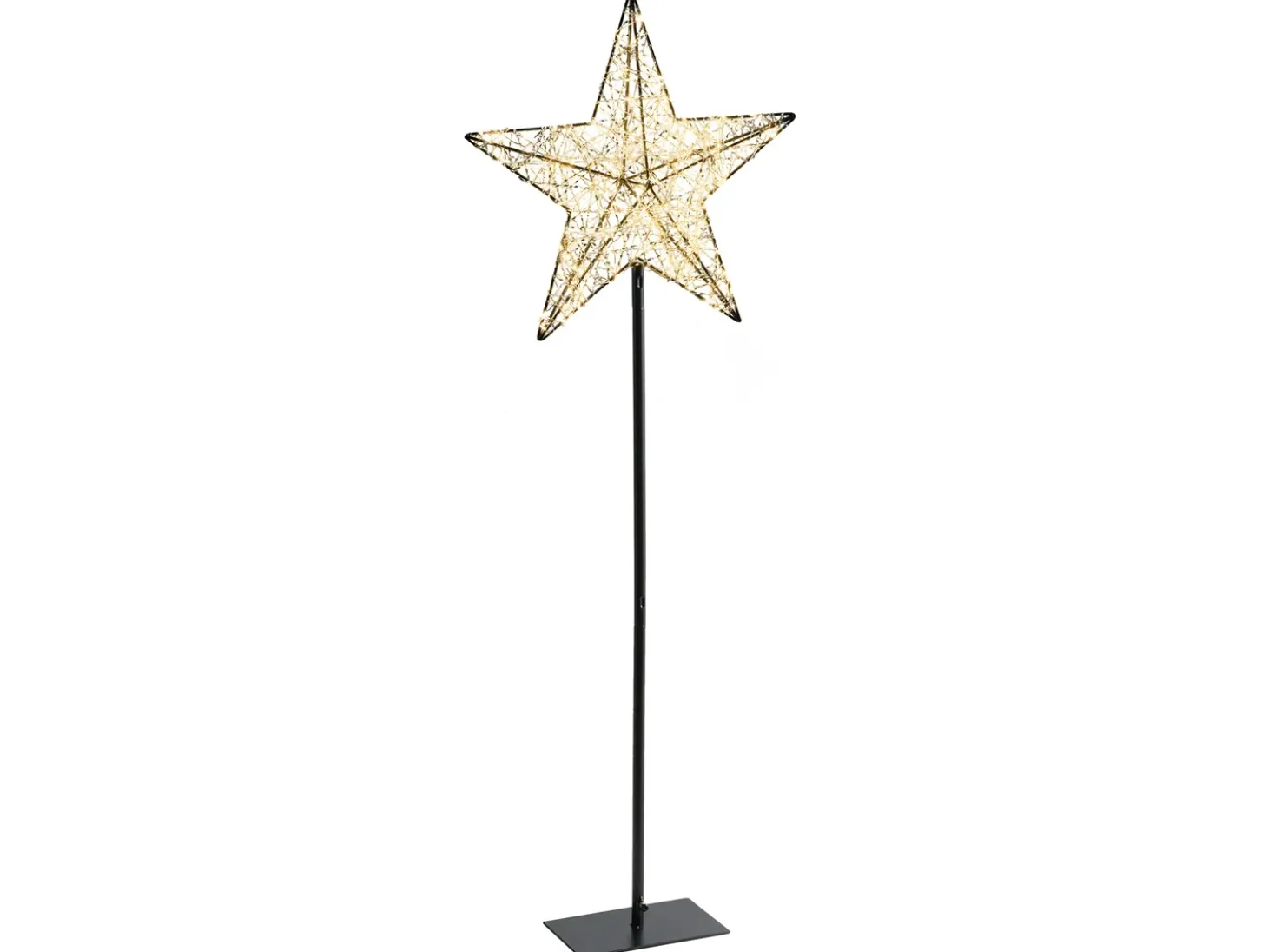 Udendørs dekoration LED SANNAN Stjerne 110 cm Sort