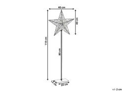 Udendørs dekoration LED SANNAN Stjerne 110 cm Sort