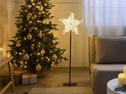 Udendørs dekoration LED SANNAN Stjerne 110 cm Sort