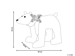 Udendørs dekoration LED SIVULA Bjørn 34 cm Hvid