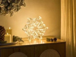 Udendørs dekoration LED SILVERAN Snefnug 28 cm Hvid