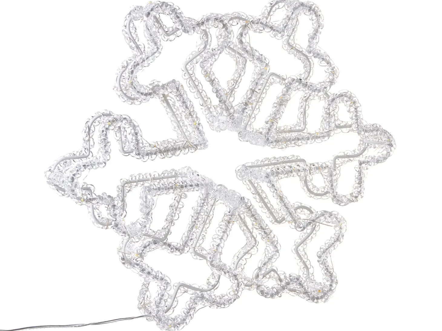 Udendørs dekoration LED SILVERAN Snefnug 28 cm Hvid