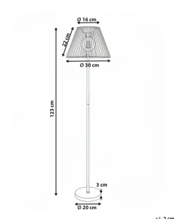 Udendørs solcelle LED-gulvlampe LUETE Grå