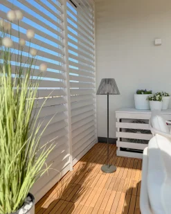Udendørs solcelle LED-gulvlampe LUETE Grå