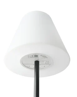 Udendørs solcelle LED-gulvlampe FONESCA Med fjernbetjening Hvid