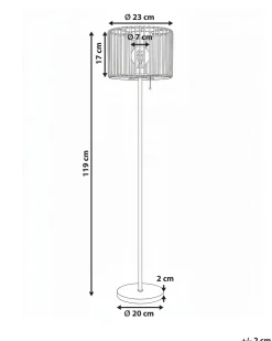 Udendørs solcelle LED-gulvlampe LUENA Brun