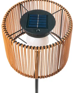 Udendørs solcelle LED-gulvlampe LUENA Brun