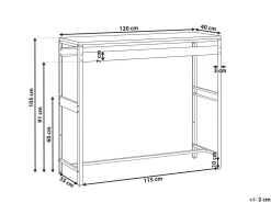 Udendørs barbord MAENZA 120 cm 40 cm Metal Blå