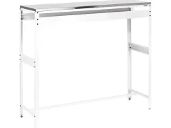 Udendørs barbord MAENZA 120 cm 40 cm Metal Hvid