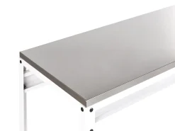 Udendørs barbord MAENZA 120 cm 40 cm Metal Hvid