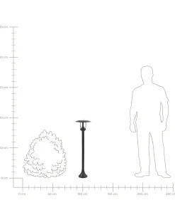 Udendørs bedlampe TIZU Sort