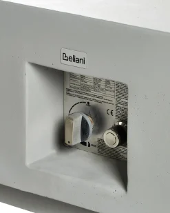 Udendørs gaspejs HEKLA Beton Lysegrå