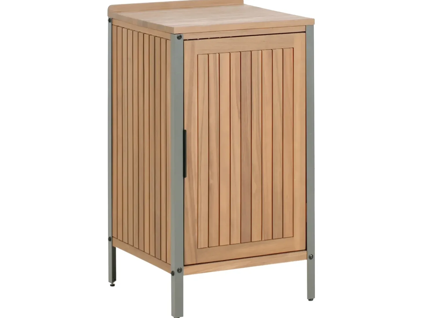Udendørs køkkensæt i 3 dele med håndvask IVREA Brun/ Sølv Certificeret akacietræ