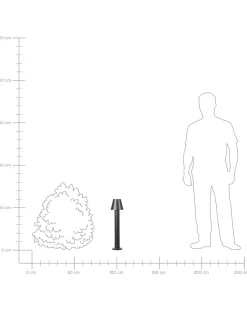 Udendørs LED-bedlampe HOLMES Sort