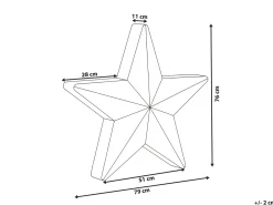 Udendørs LED-gulvlampe OLSAN Stjerne 76 cm Hvid