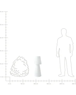 Udendørs LED-gulvlampe SABANAS Med fjernbetjening Hvid
