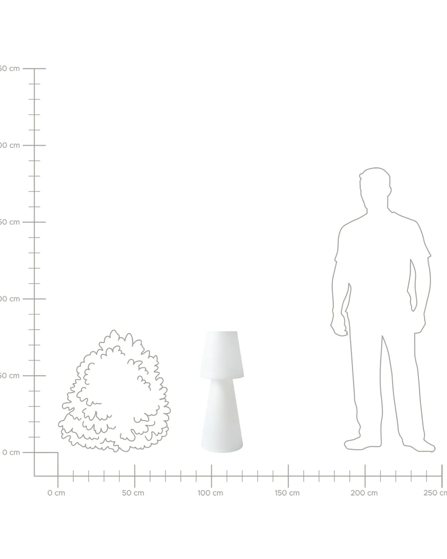 Udendørs LED-gulvlampe SABANAS Med fjernbetjening Hvid
