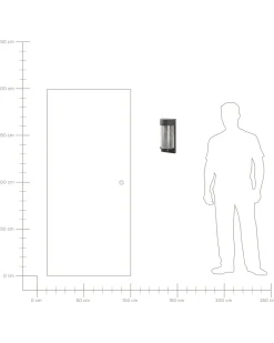 Udendørs LED-væglampe PHEPPIE Med bevægelsessensor Sort