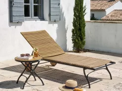 Udendørs sidebord LASCARI 45 cm 45 cm Akacietræ Lysebrun