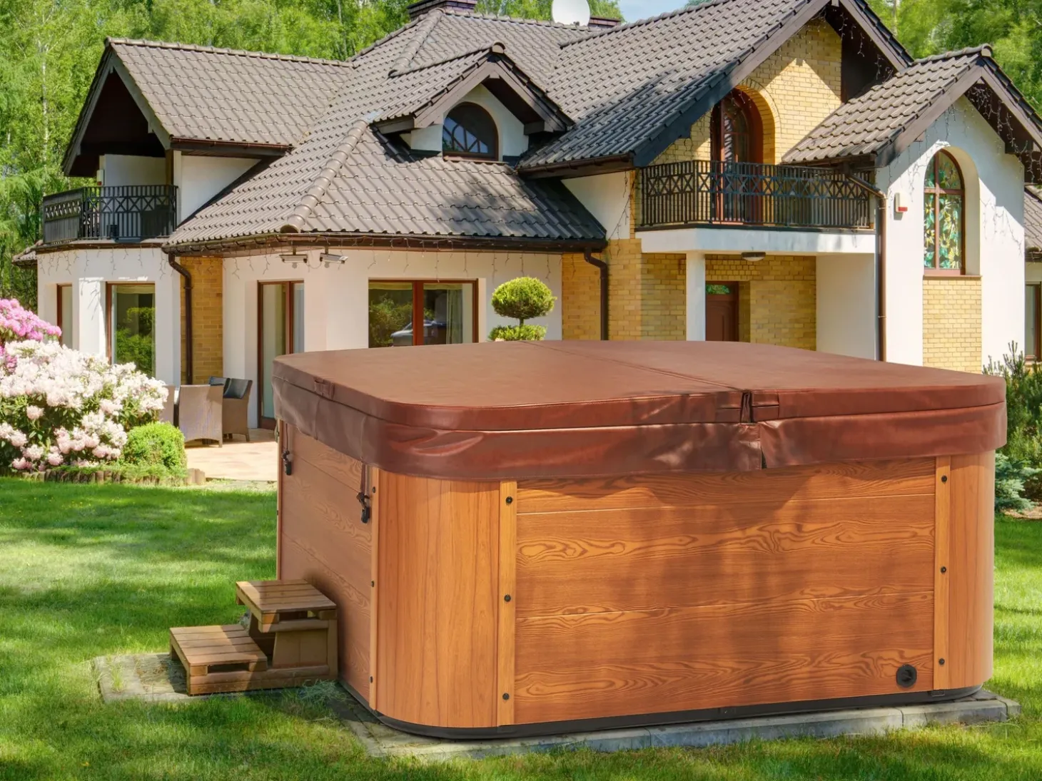 Udendørs spabad med LED TULAROSA Blå