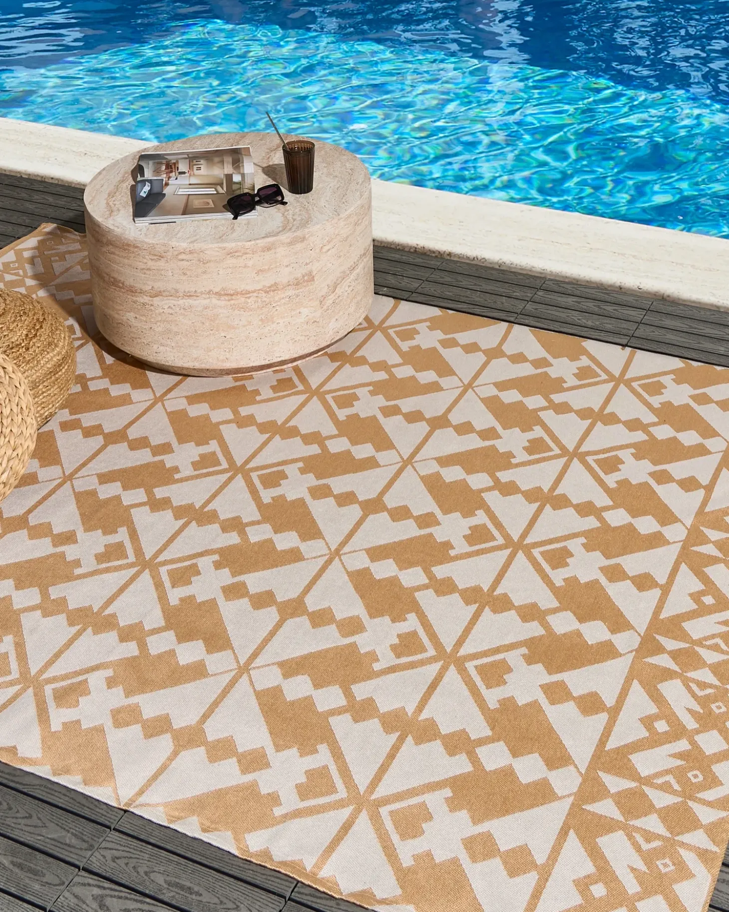 Udendørstæppe BALASORE Beige 80 x 150 cm
