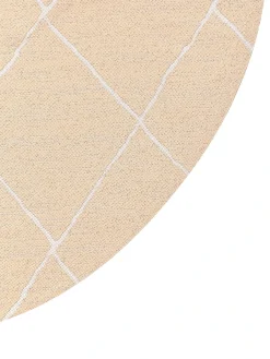 Udendørstæppe GWALIOR Beige ø 120 cm