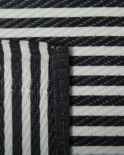 Udendørstæppe HALDIA Sort 90 x 180 cm