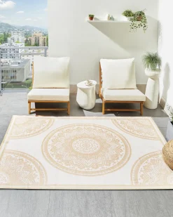 Udendørstæppe HUBLI Beige 160 x 230 cm