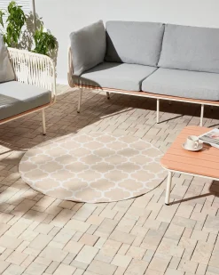 Udendørstæppe MOSORE Beige ø 120 cm