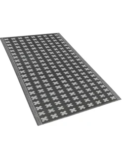 Udendørstæppe ROHTAK Sort 90 x 180 cm