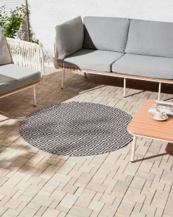 Udendørstæppe THRISSUR Grå ø 120 cm