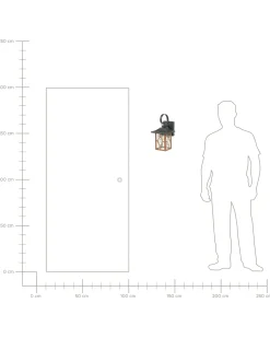 Udendørs væglampe SHAGGIE Brun