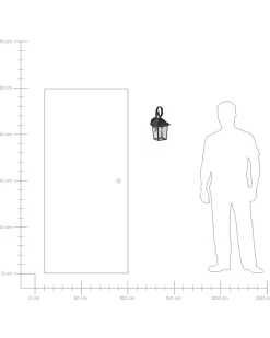 Udendørs væglampe TANGON Sort