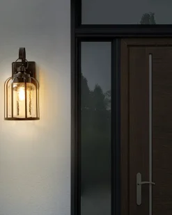 Udendørs væglampe WOOLER Sort