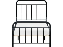 Udtrækkelig børneseng Metal ANAIS 90 x 200 cm Sort