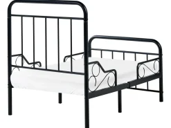 Udtrækkelig børneseng Metal ANAIS 90 x 200 cm Sort