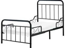 Udtrækkelig børneseng Metal ANAIS 90 x 200 cm Sort