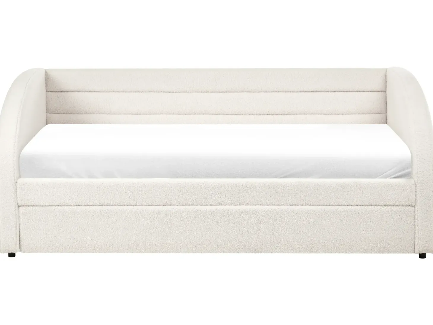 Udtræksseng Boucle ALBIAC 90 x 200 cm Hvid
