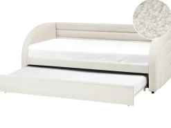 Udtræksseng Boucle ALBIAC 90 x 200 cm Hvid