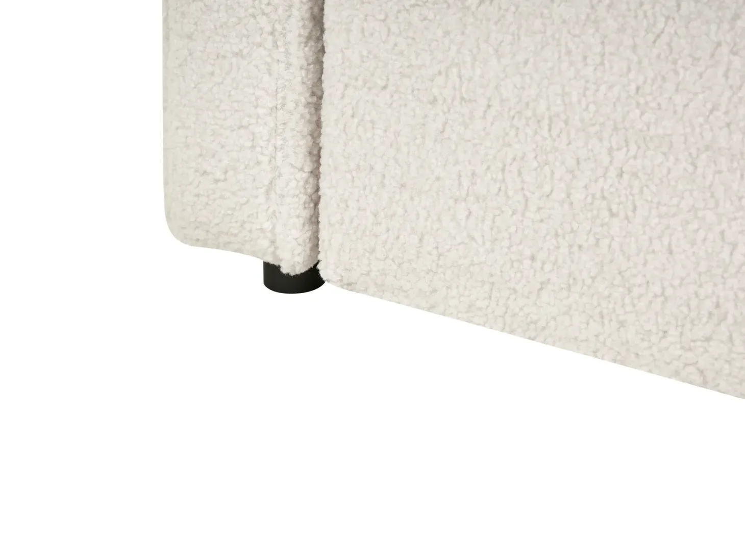Udtræksseng Boucle ALBIAC 90 x 200 cm Hvid