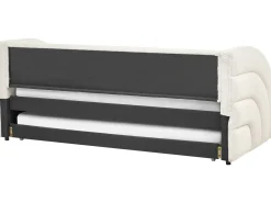 Udtræksseng Boucle ALBIAC 90 x 200 cm Hvid