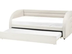Udtræksseng Boucle ALBIAC 90 x 200 cm Hvid