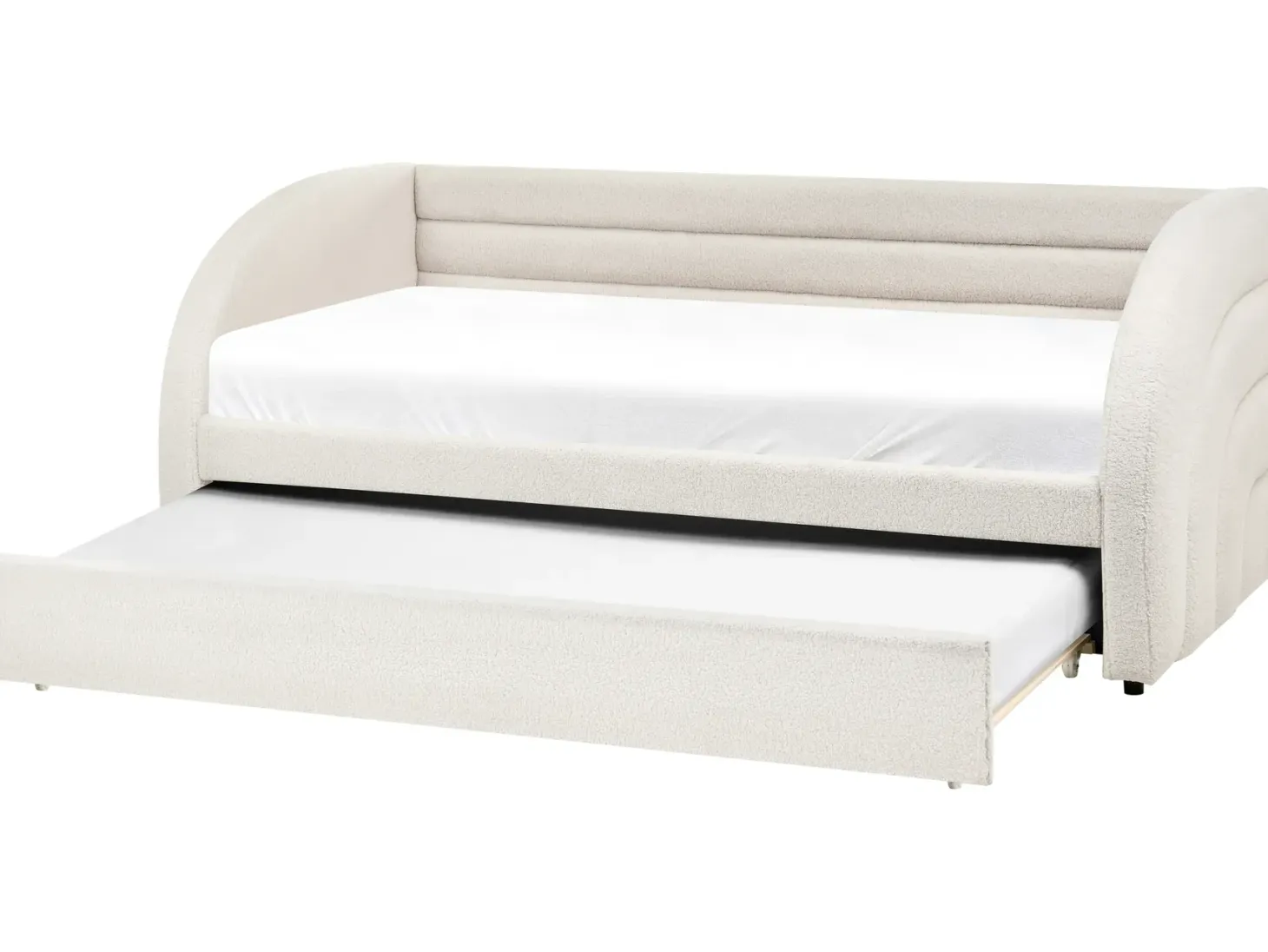 Udtræksseng Boucle ALBIAC 90 x 200 cm Hvid