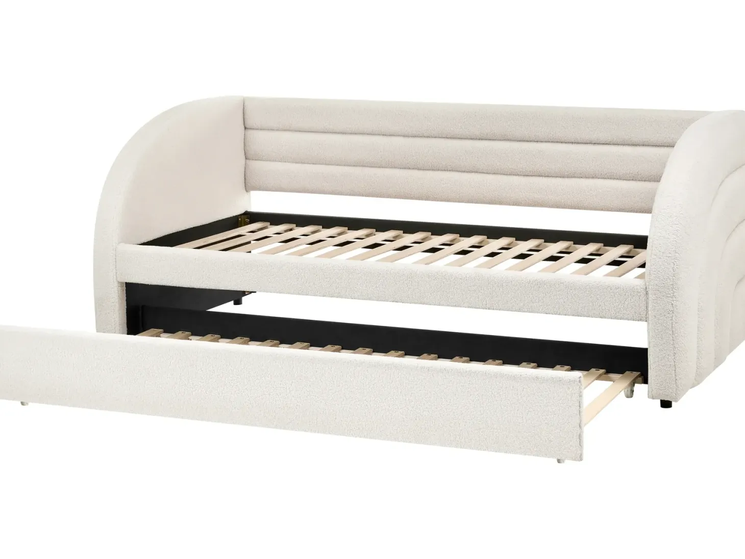 Udtræksseng Boucle ALBIAC 90 x 200 cm Hvid