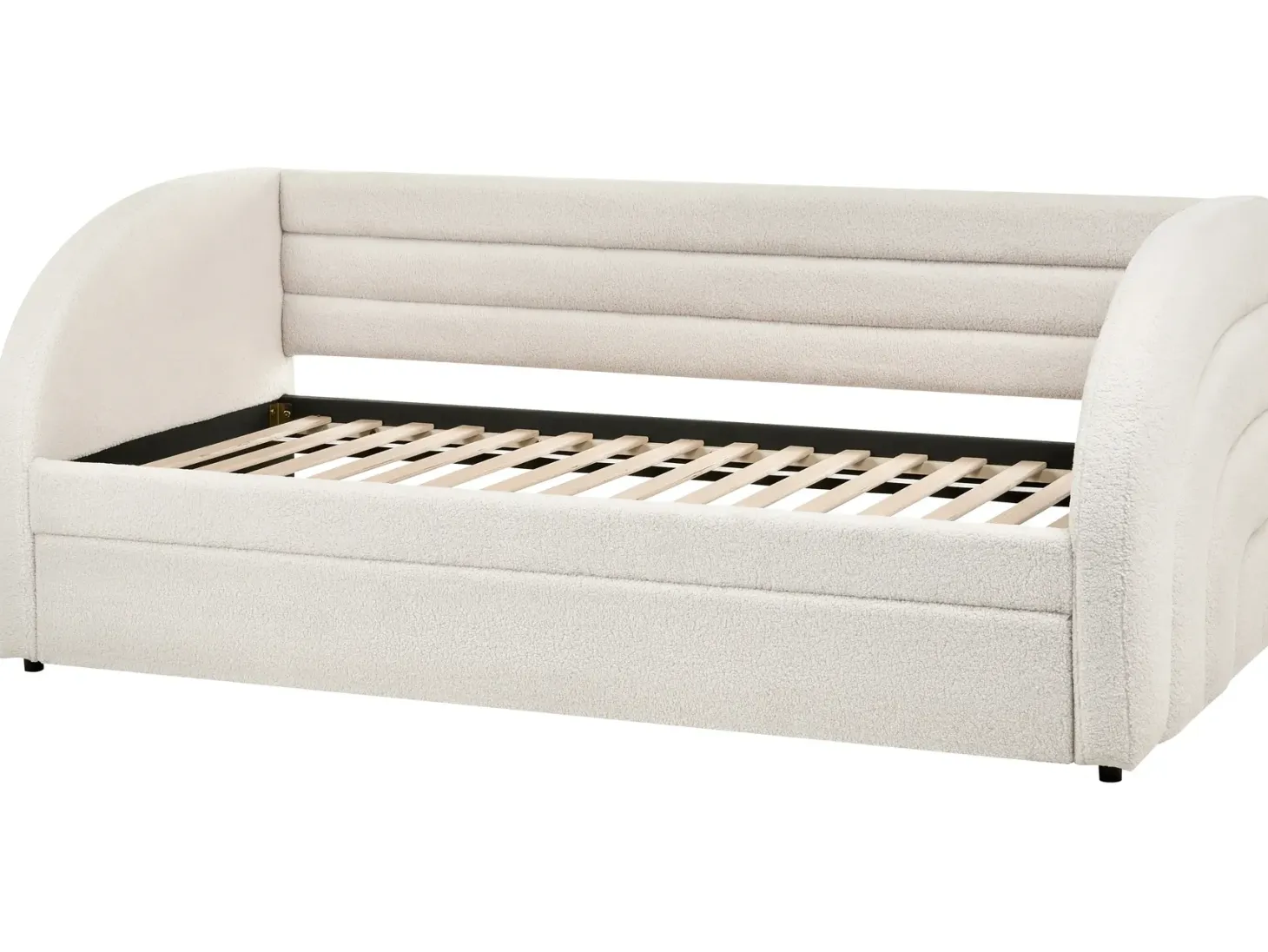 Udtræksseng Boucle ALBIAC 90 x 200 cm Hvid