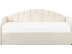 Udtræksseng Boucle EYBURIE 90 x 200 cm Lys Beige